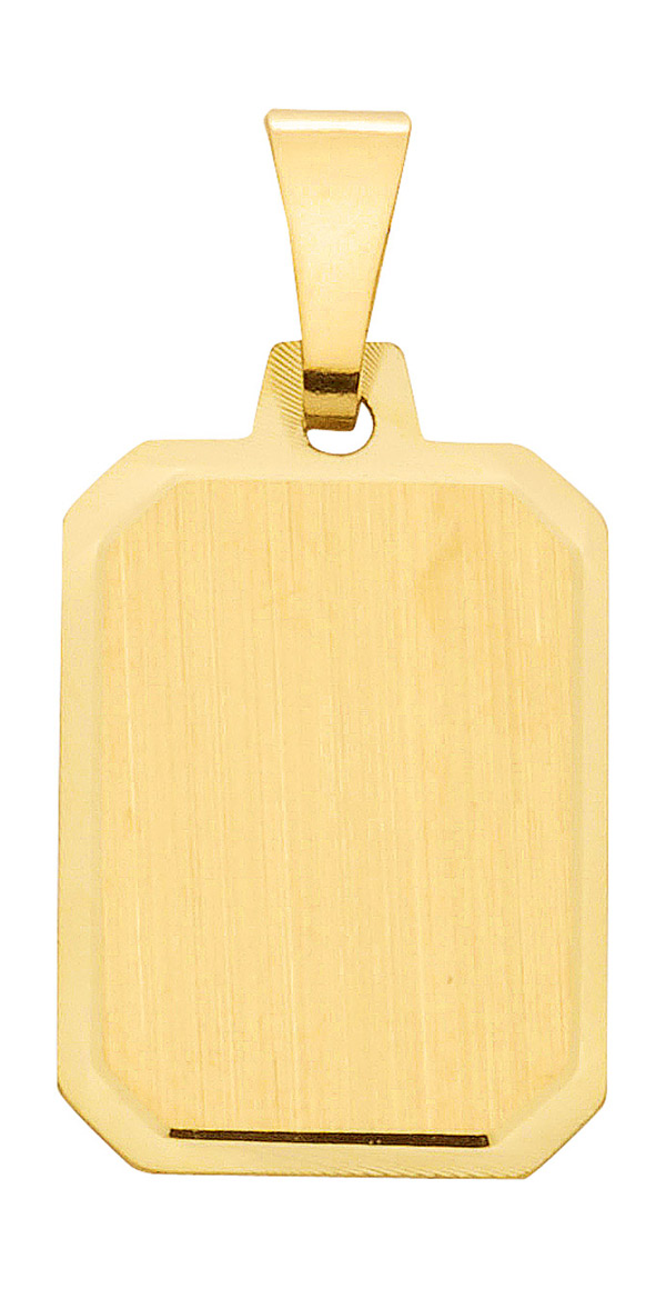Gravurplatte aus 585 echt Gold