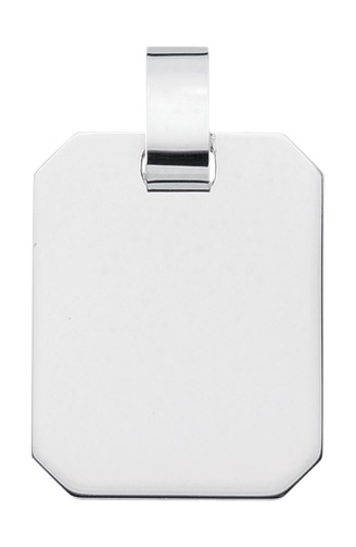 Gravurplatte aus 925 echt Silber rhodiniert