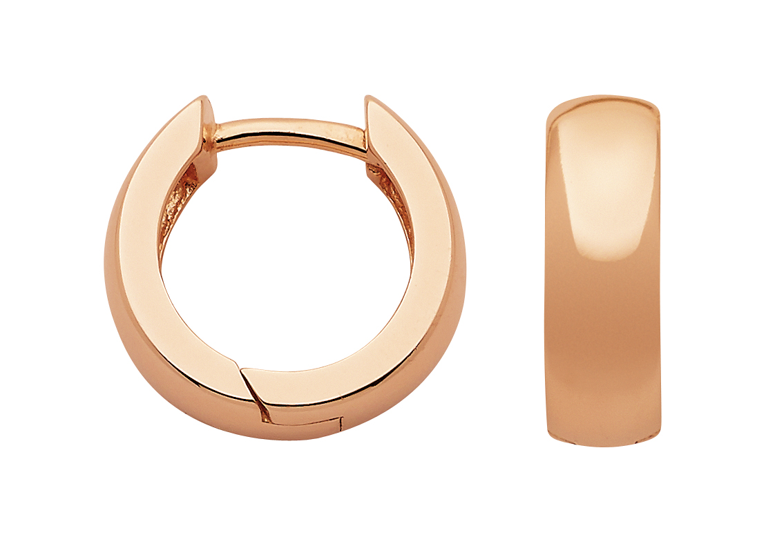 Creolen rose vergoldet aus 925 Echt Sterling Silber