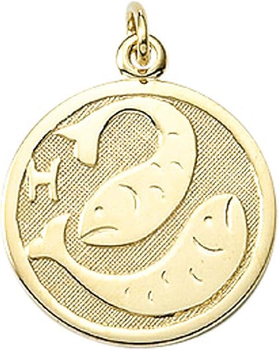 Fisch Sternezeichen Anhänger aus 333 echt Gelbgold
