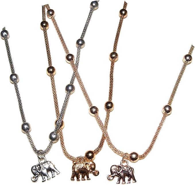 Elefanten Anhänger Tricolor mit Kette