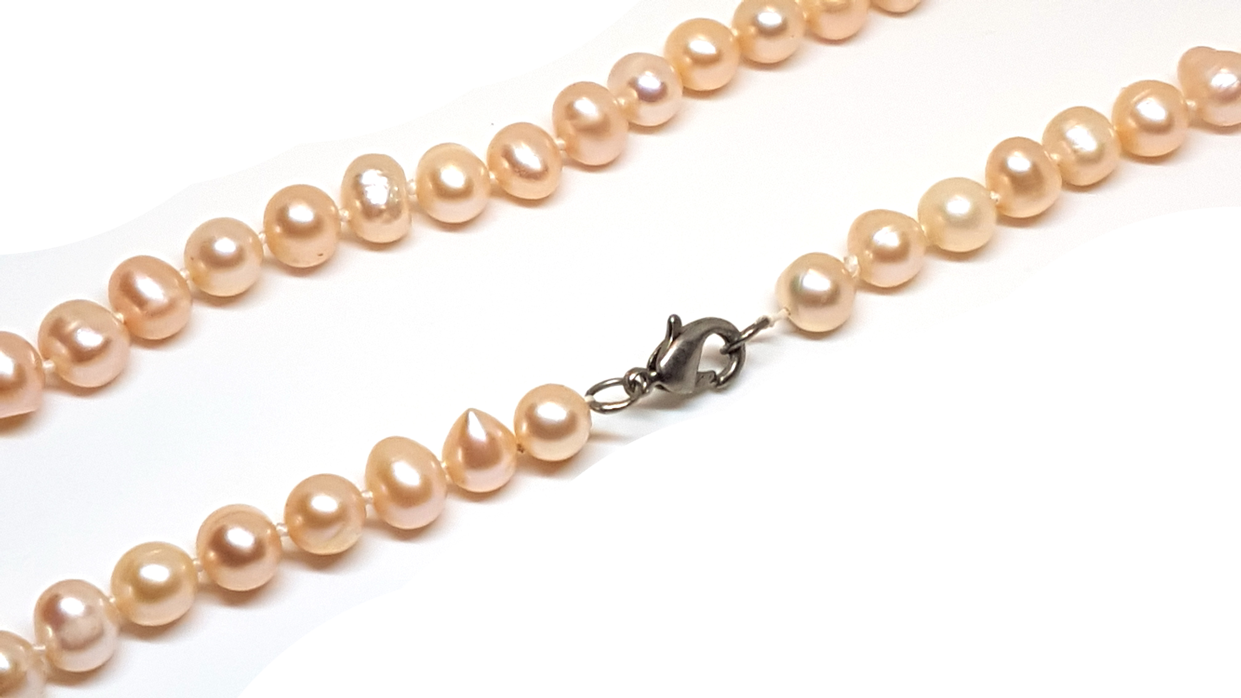 Perlenkette aus Süßwasserperlen 80cm