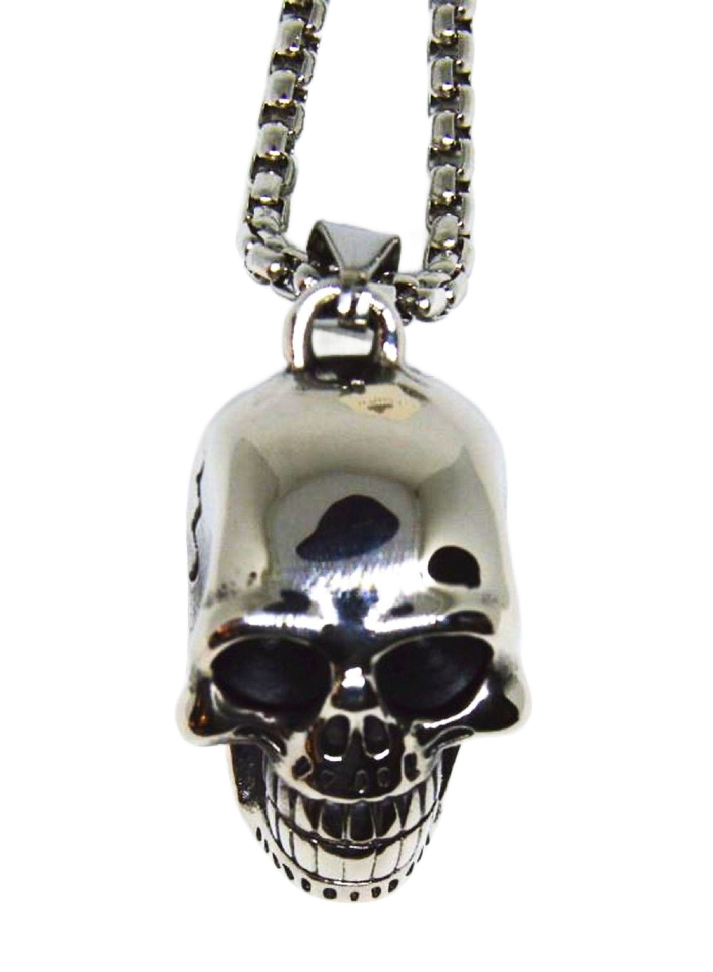 Kette mit Totenkopf aus Edelstahl