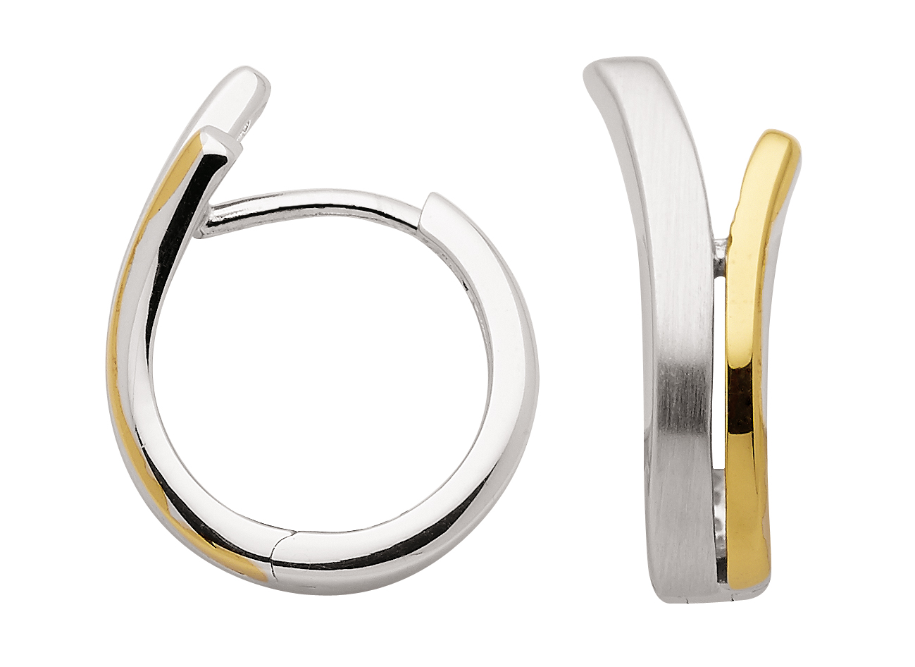 Creolen Bicolor aus 925 Sterling Silber