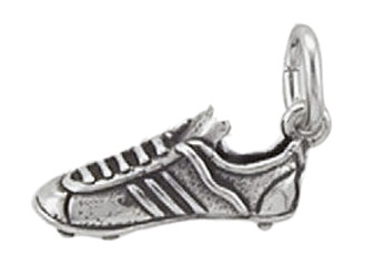Fussballschuh Anhänger, Kettenanhänger oxidiert aus 925 Sterling Silber
