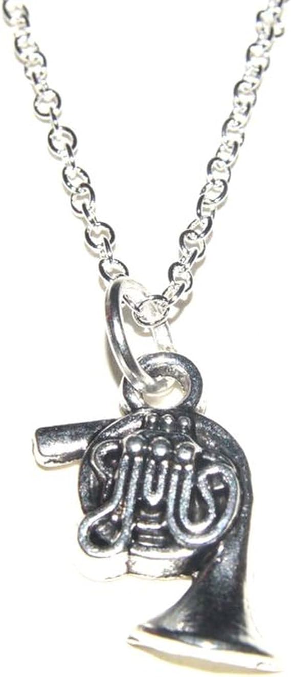 Saxophon Anhänger mit Silber Kette 50cm