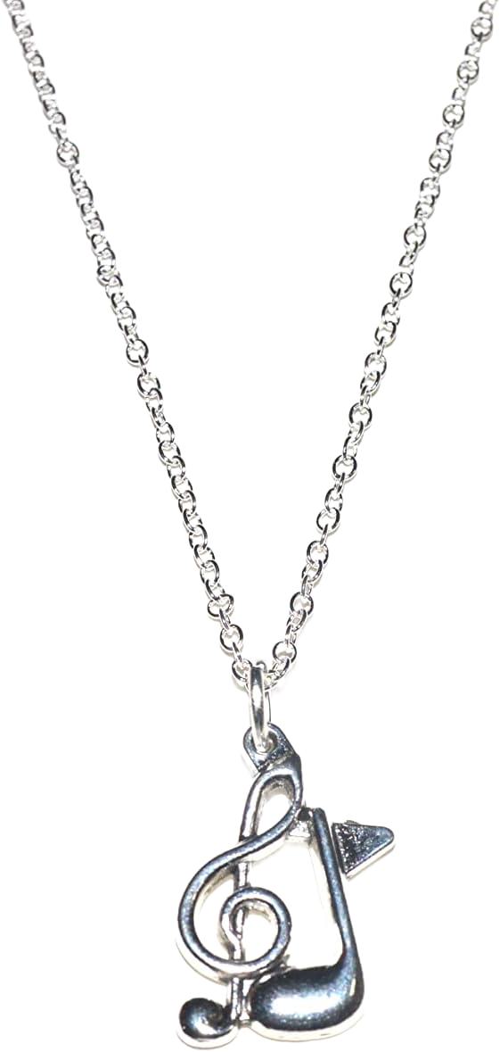 Noten Anhänger mit Silber Kette 55cm