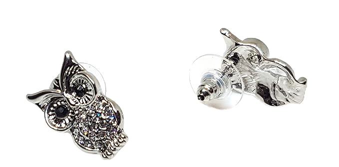 Eulen Schmuckset Anhänger mit Kette und Ohrstecker