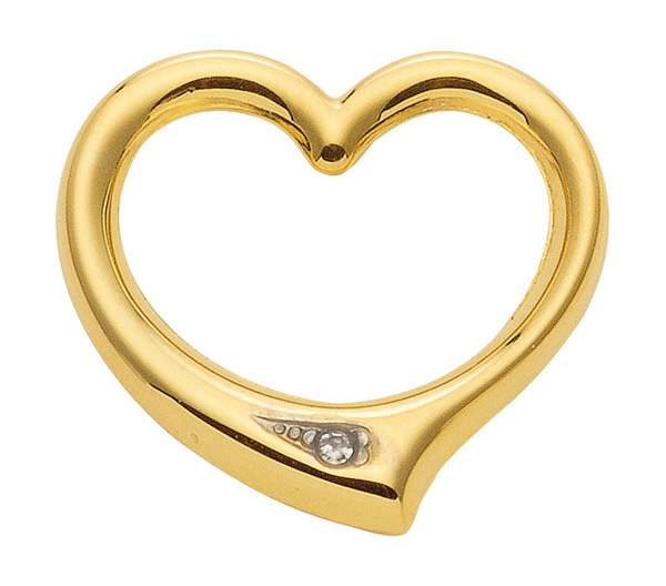 Swingheart Herz mit Diamant Anhänger Kettenanhänger aus 333 Gold