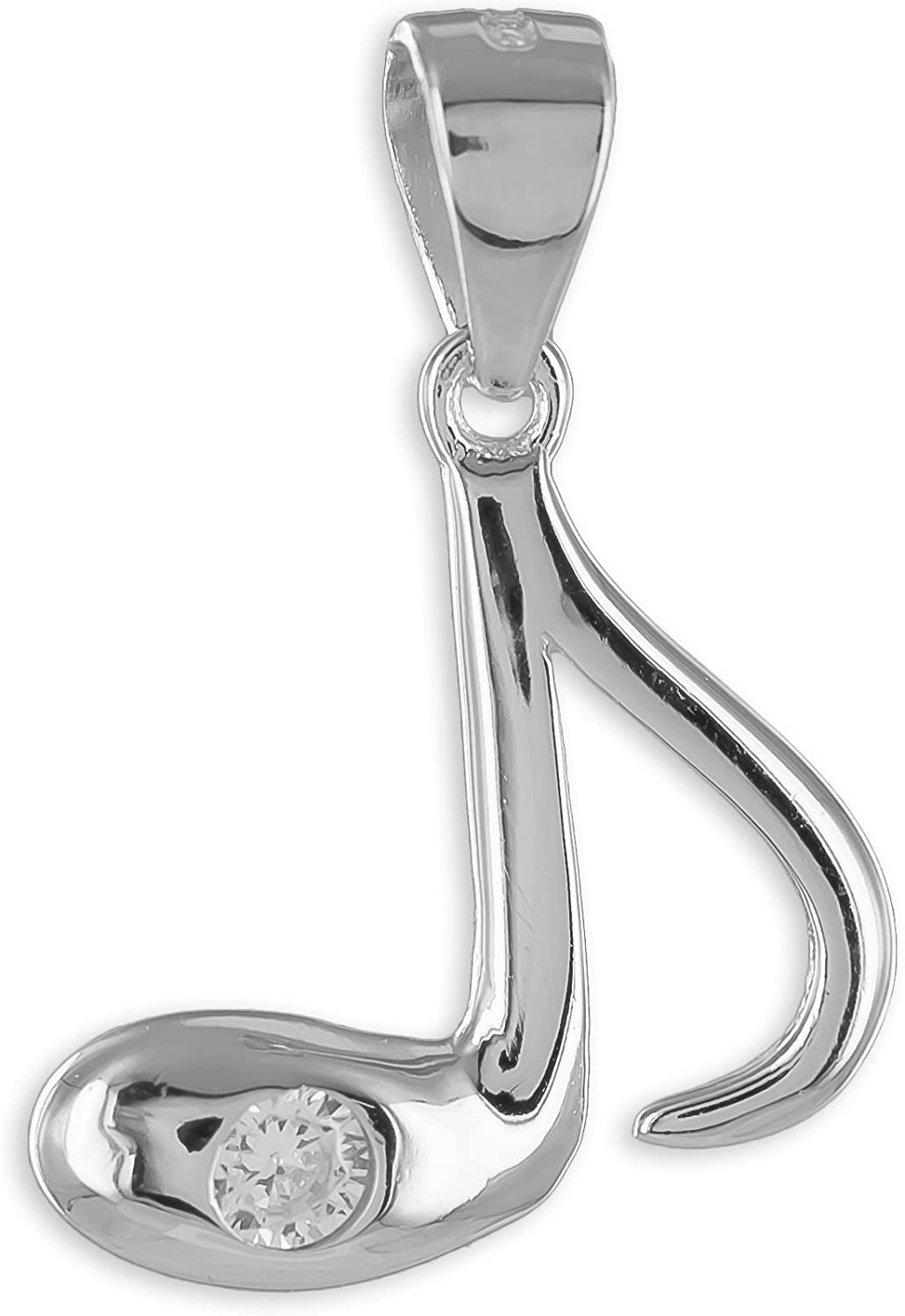 Note Anhänger mit Zirkonia aus 925 echt Silber