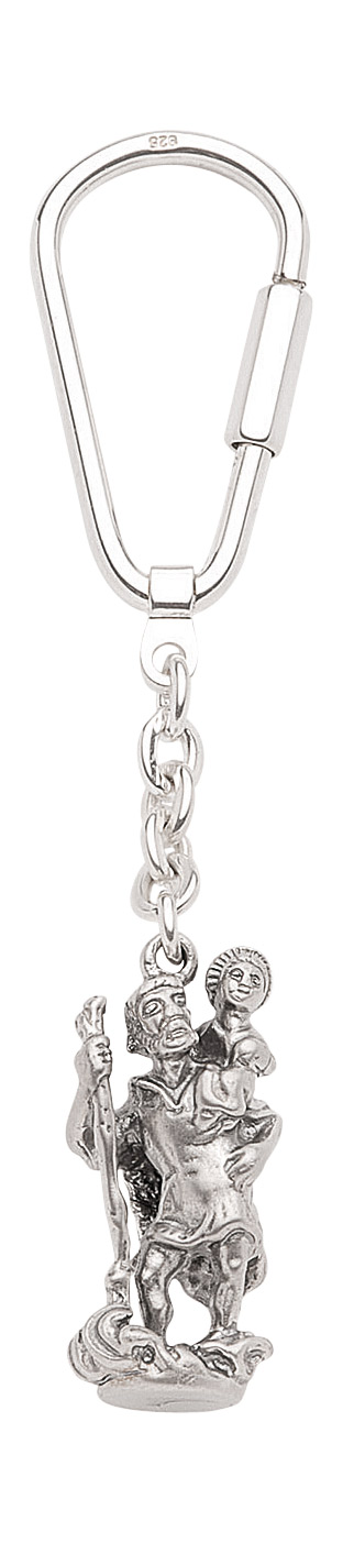 Christophorus Schlüsselanhänger aus echt Silber