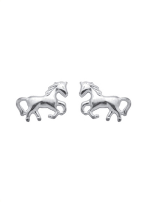Pferd Ohrstecker aus 925 Silber