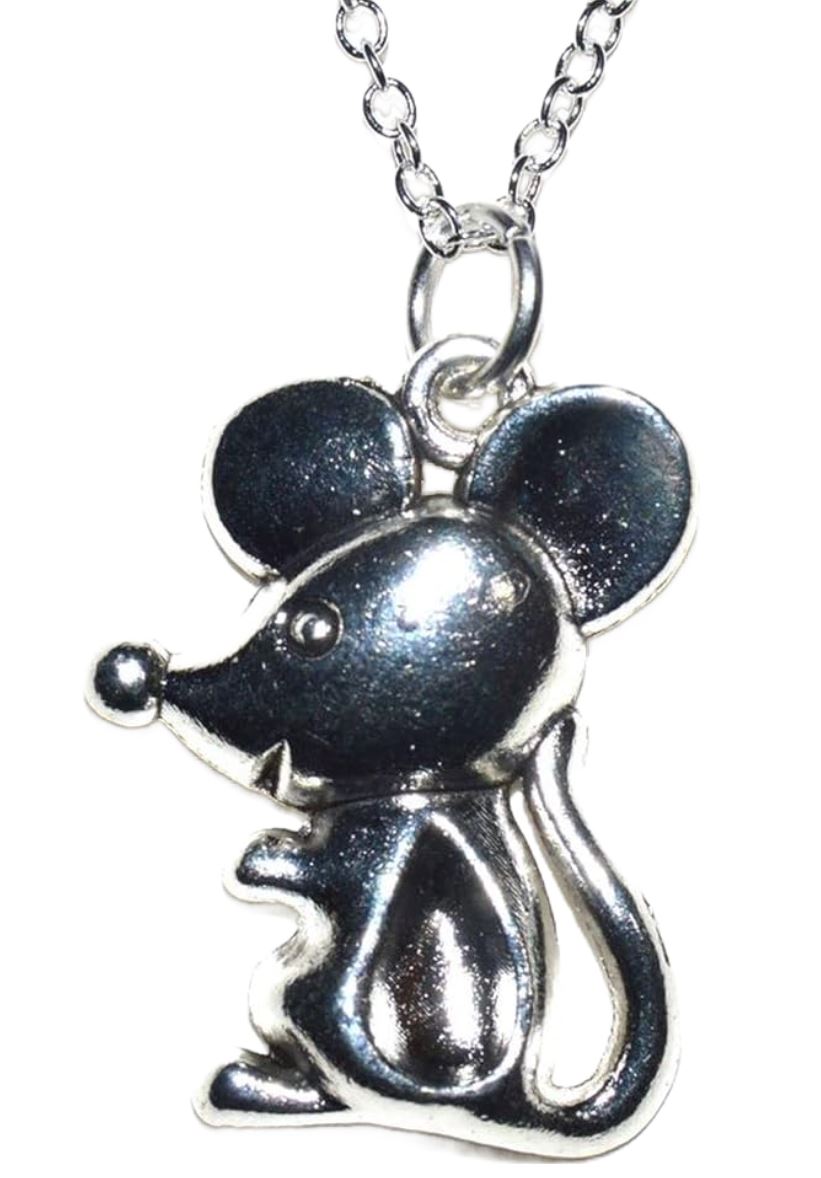 Maus Anhänger mit Silber Kette