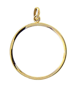 Münzfassung Krappenfassung aus 585 echt Gold 19 mm