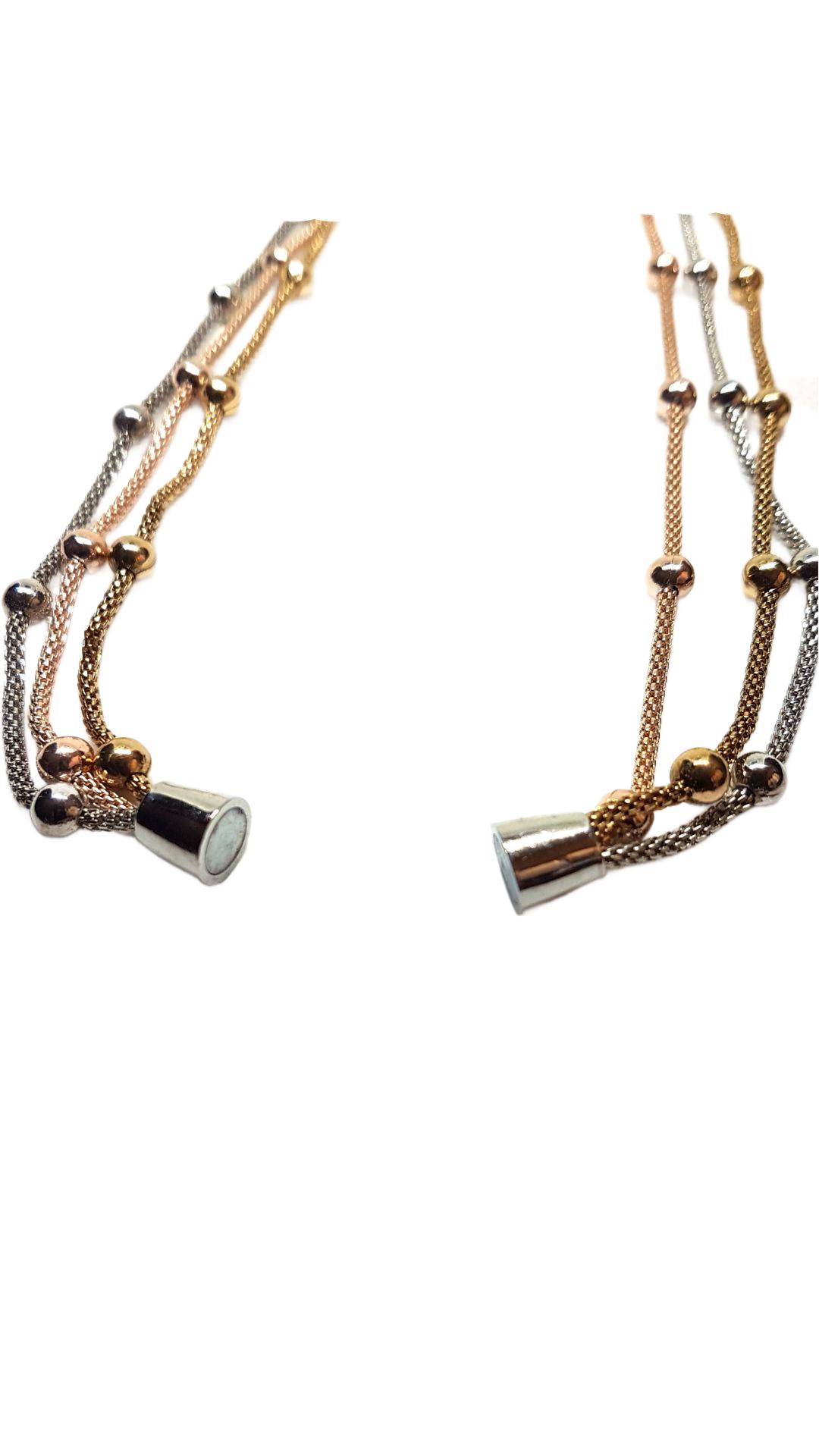 Feder Anhänger Tricolor mit Kette