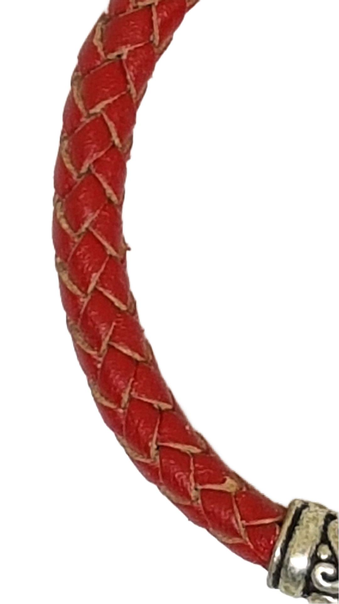 Armband aus echt Leder mit echten Süßwasserperlen von Lanzarote (Handarbeit)