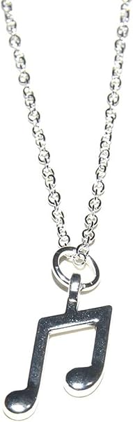 Noten Anhänger mit Silber Kette 60cm