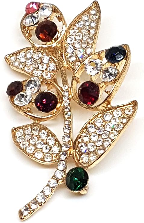 Brosche/Anstecknadel mit Strass